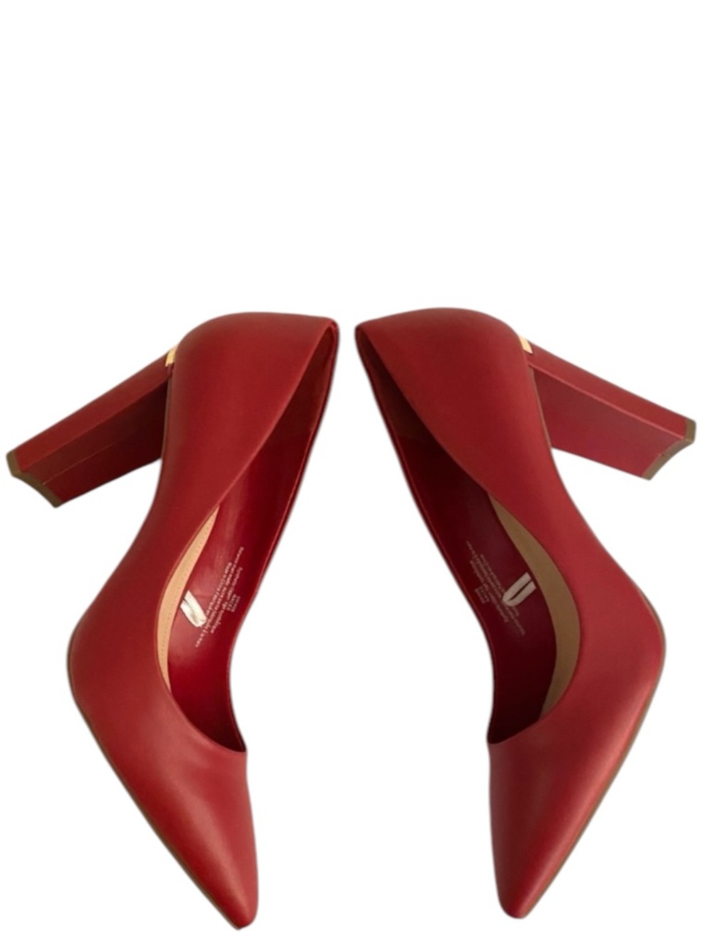 Marc New York By Andrew Marc Racee Red Block Pointed Toe Pump Heels 9 Workwear